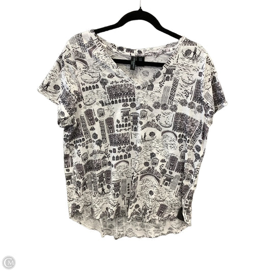 Top Short Sleeve By Cynthia Rowley In White, Size: 1x