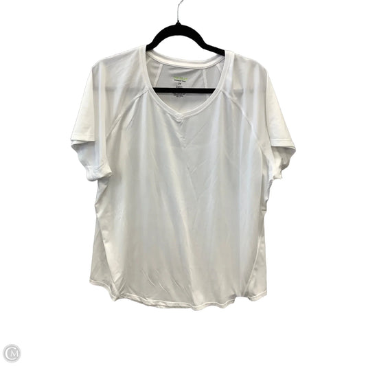 Athletic Top Short Sleeve By Tek Gear In White, Size: 2x