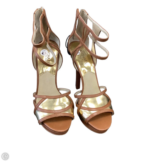 Sandals Heels Stiletto By Michael By Michael Kors In Brown, Size: 9.5