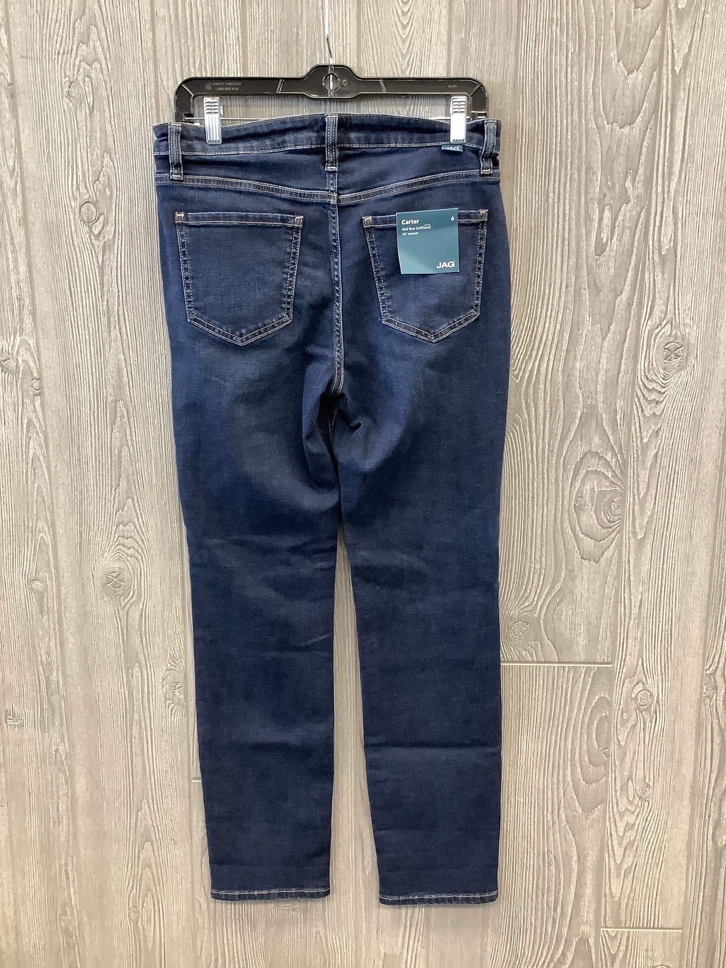 Blue Denim Jeans Straight Jag, Size 6