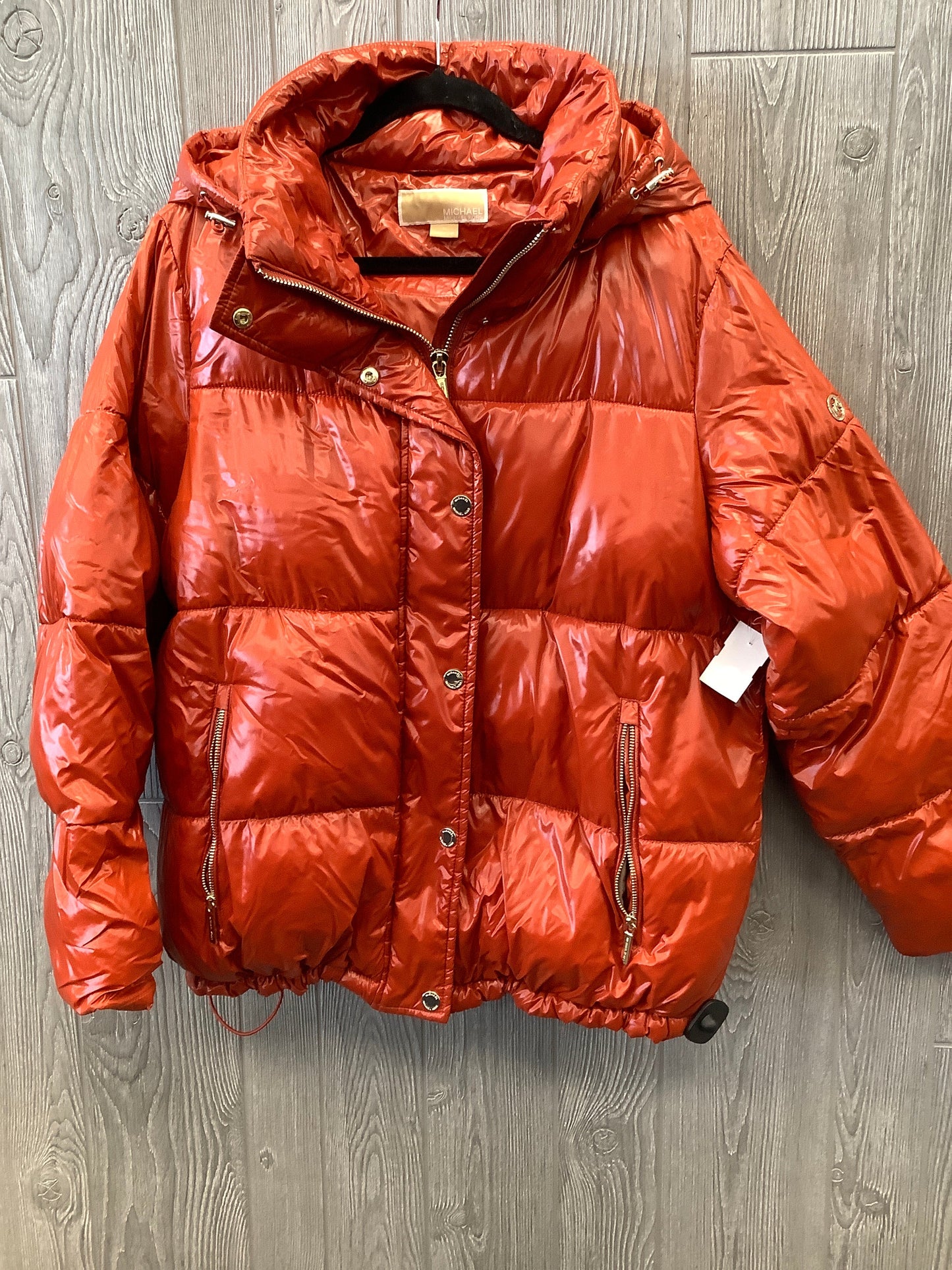 Orange Coat Puffer & Quilted Michael By Michael Kors, Size Xl