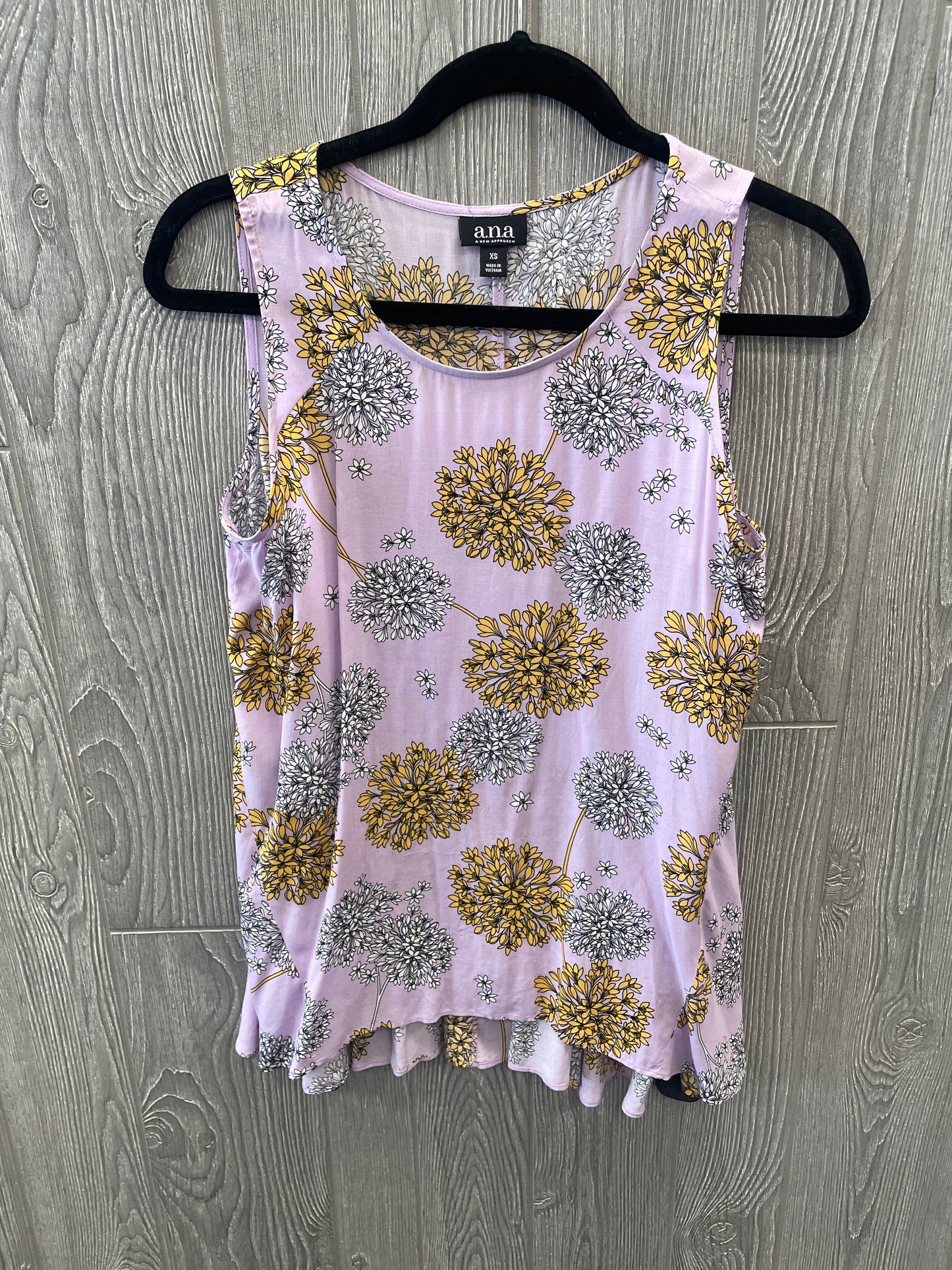 Purple Top Sleeveless Ana, Size Xs