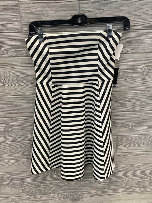 Striped Pattern Dress Casual Short Express, Size Xs