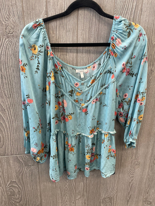 Teal Top Long Sleeve Maurices, Size M
