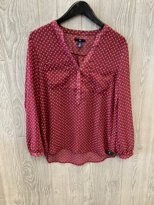 Red Top Long Sleeve Gap, Size S