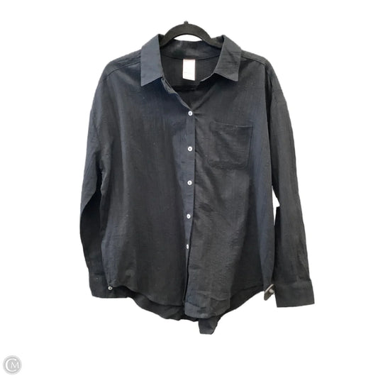 Top Long Sleeve By Time And Tru In Black, Size: S