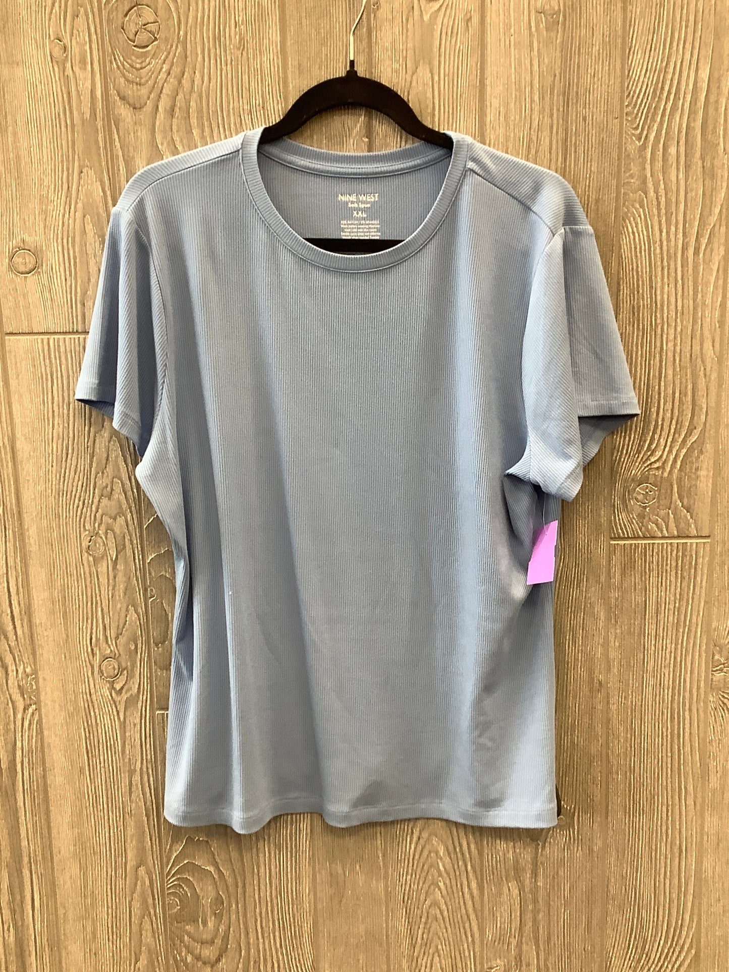 Blue Top Short Sleeve Basic Nine West, Size Xxl