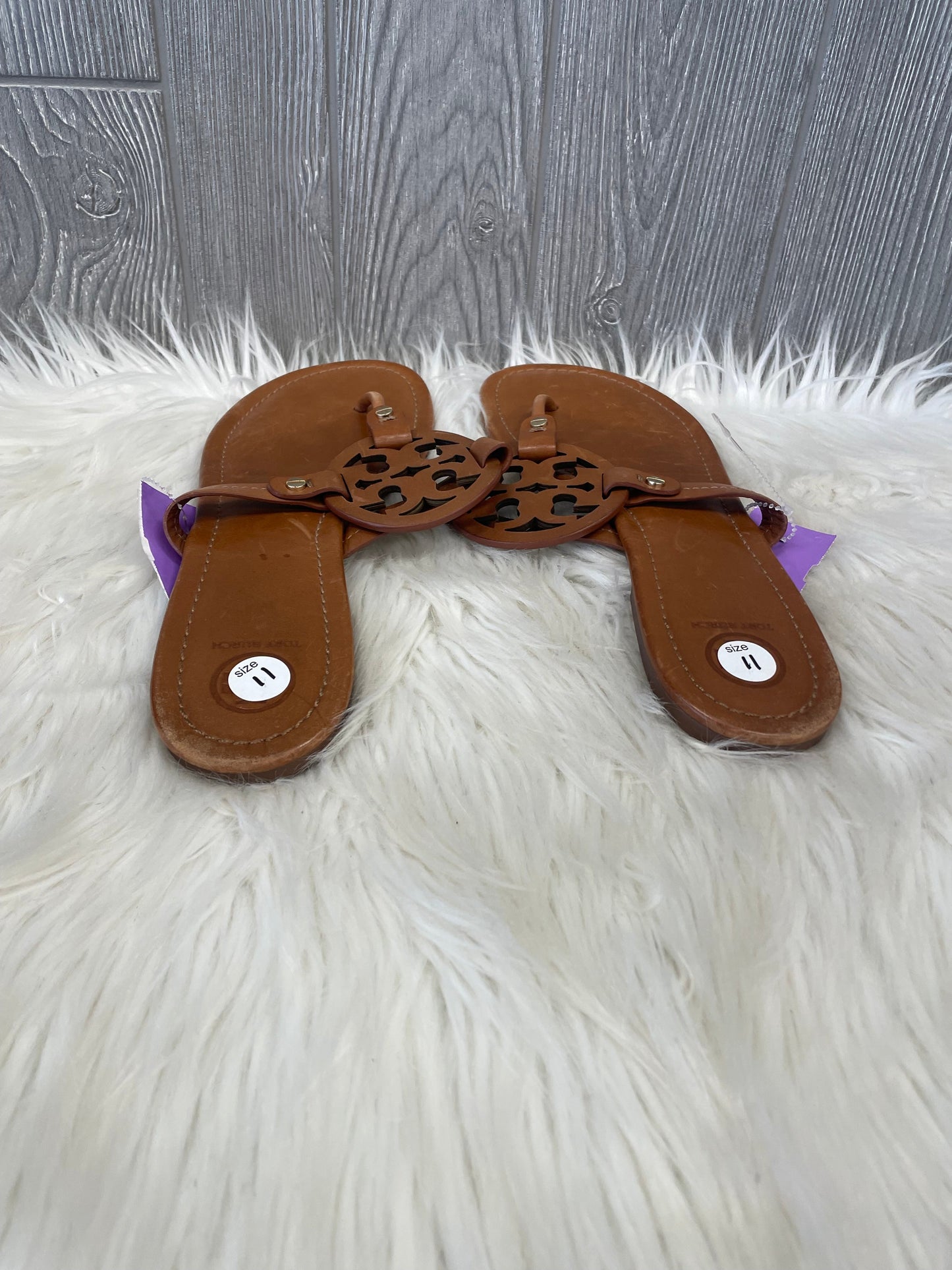 Brown Sandals Designer Tory Burch, Size 11