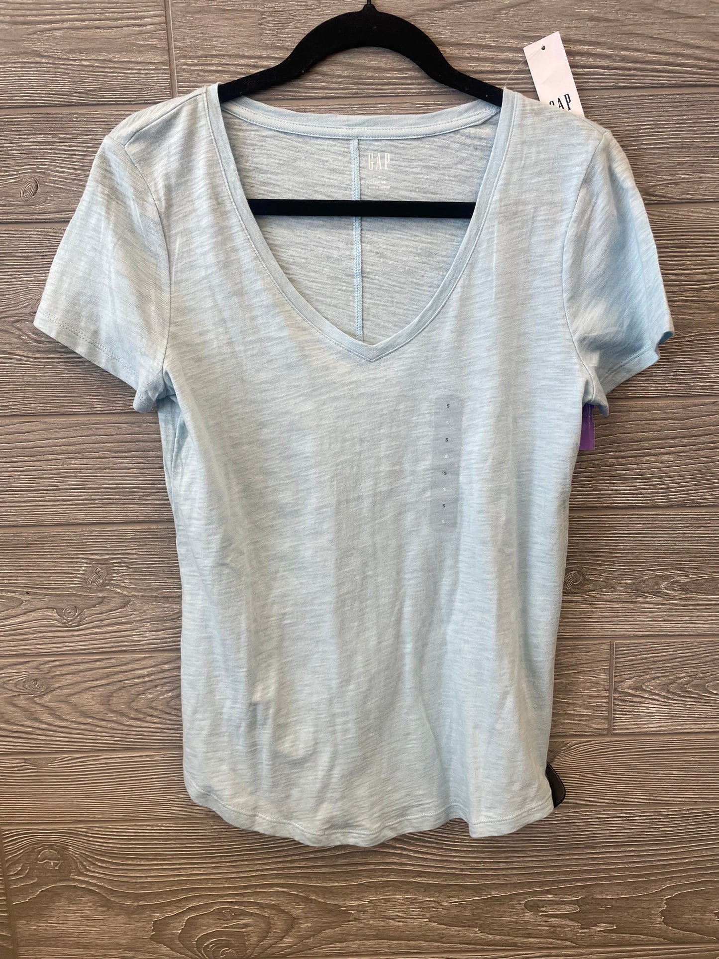 Blue Top Short Sleeve Basic Gap, Size S