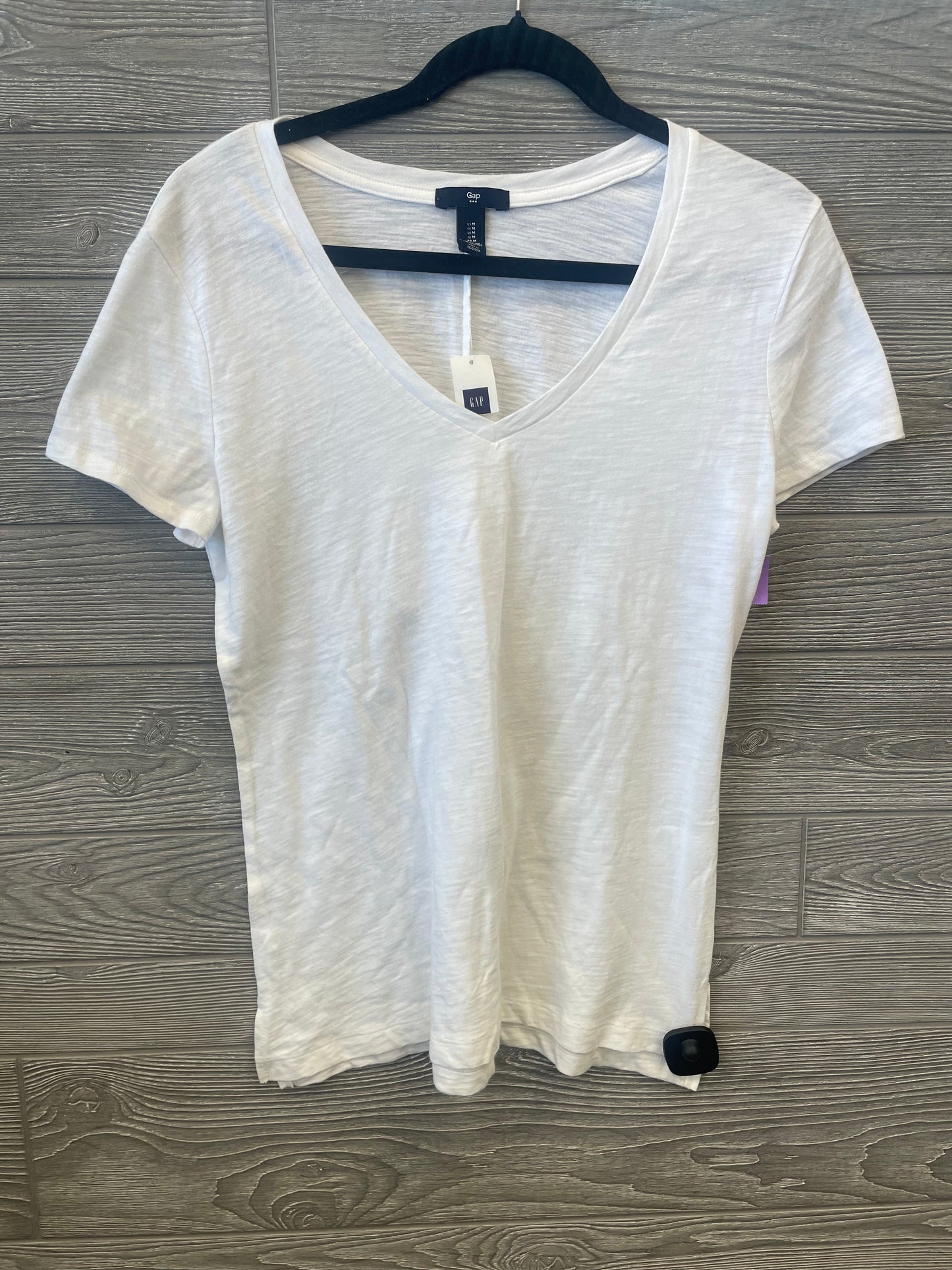 White Top Short Sleeve Basic Gap, Size M