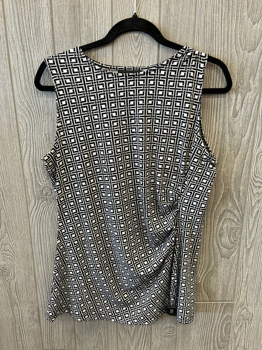 Black & White Top Sleeveless Liz Claiborne, Size M