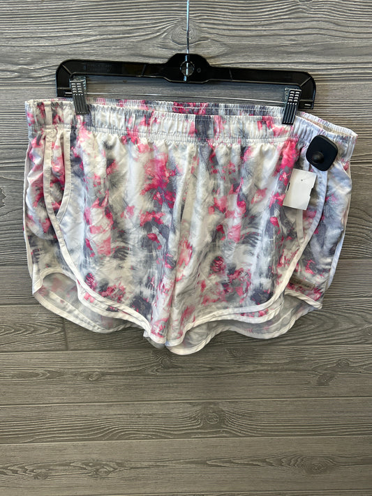 Athletic Shorts By Calvin Klein In Pink & White, Size: Xl