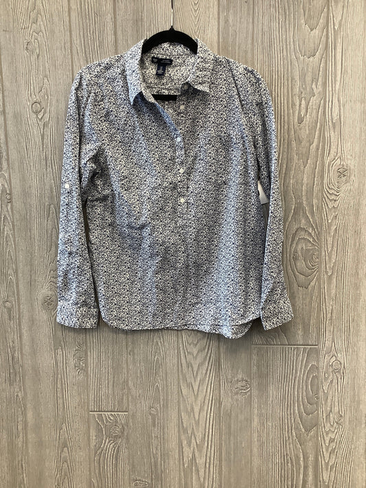 Top Long Sleeve By Gap In Blue & White, Size: S