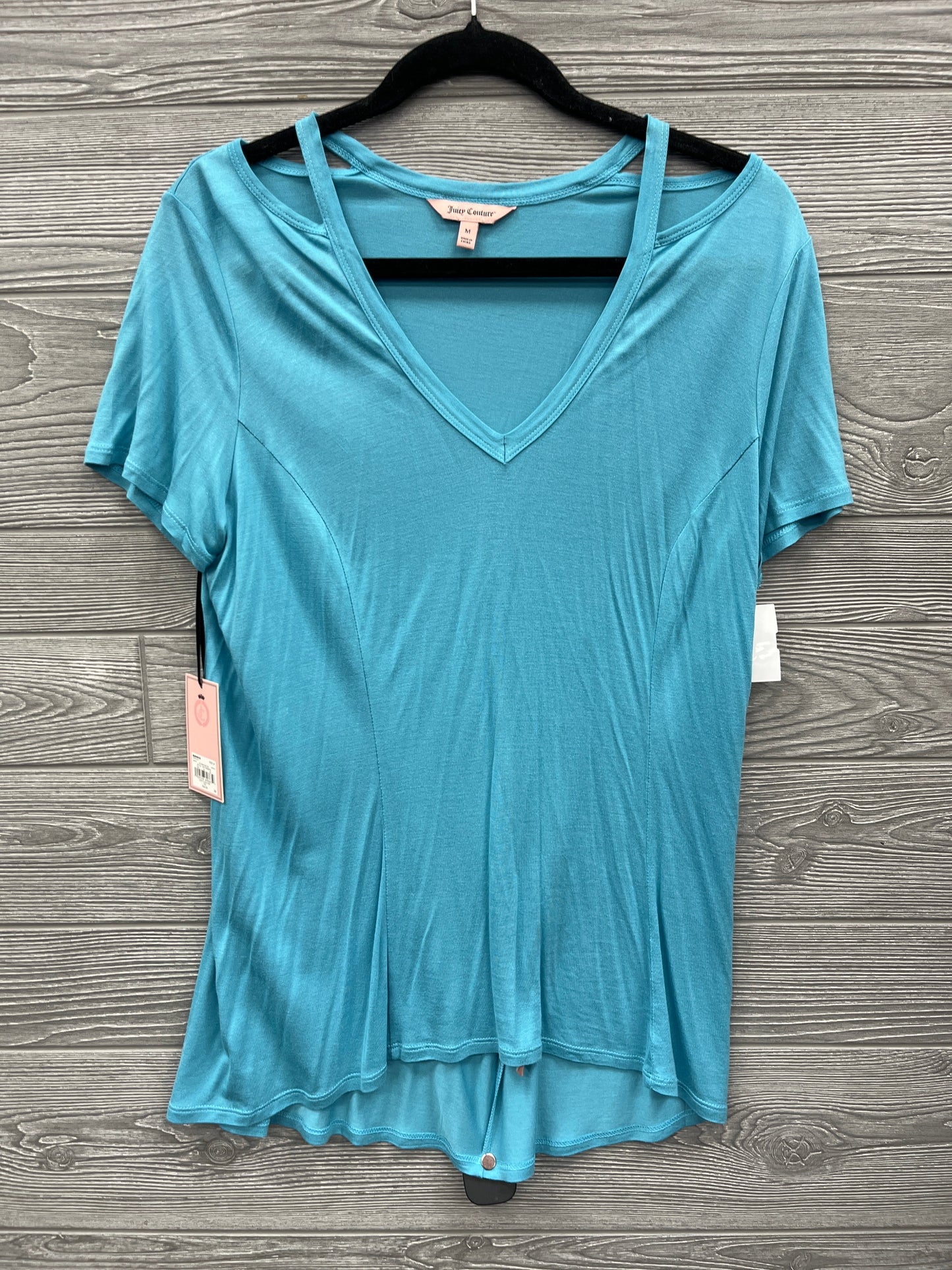 Top Short Sleeve By Juicy Couture In Aqua, Size: M