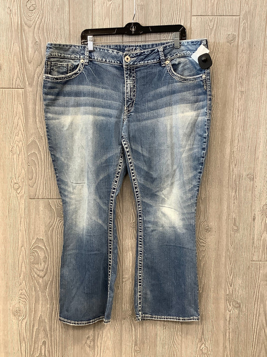 Jeans Boot Cut By Silver In Blue Denim, Size: 24