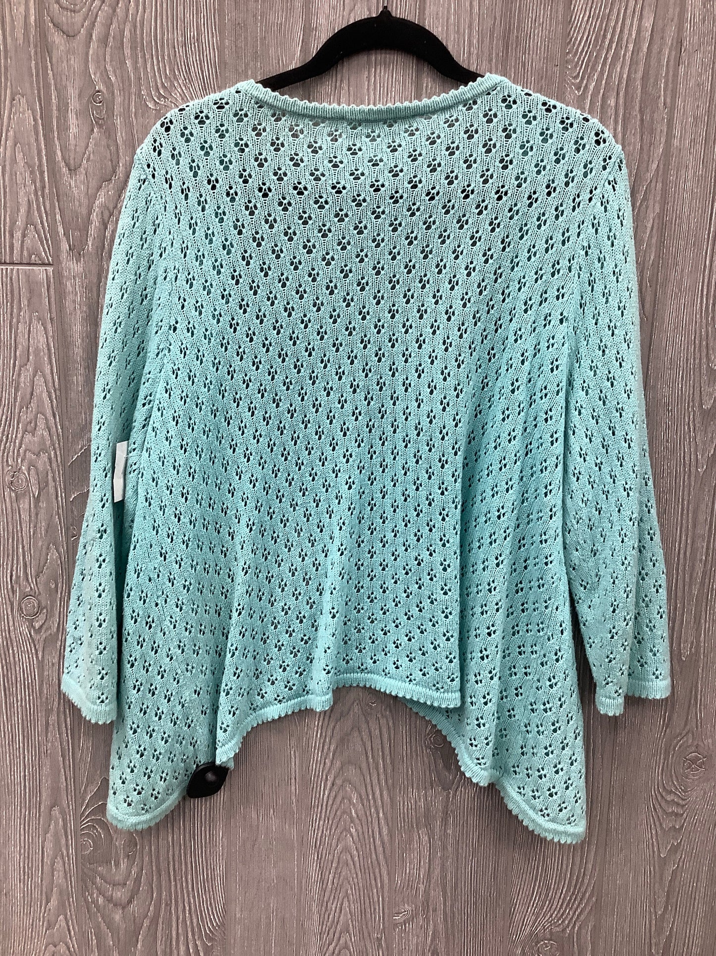 Sweater Cardigan By Cj Banks In Teal, Size: Xl