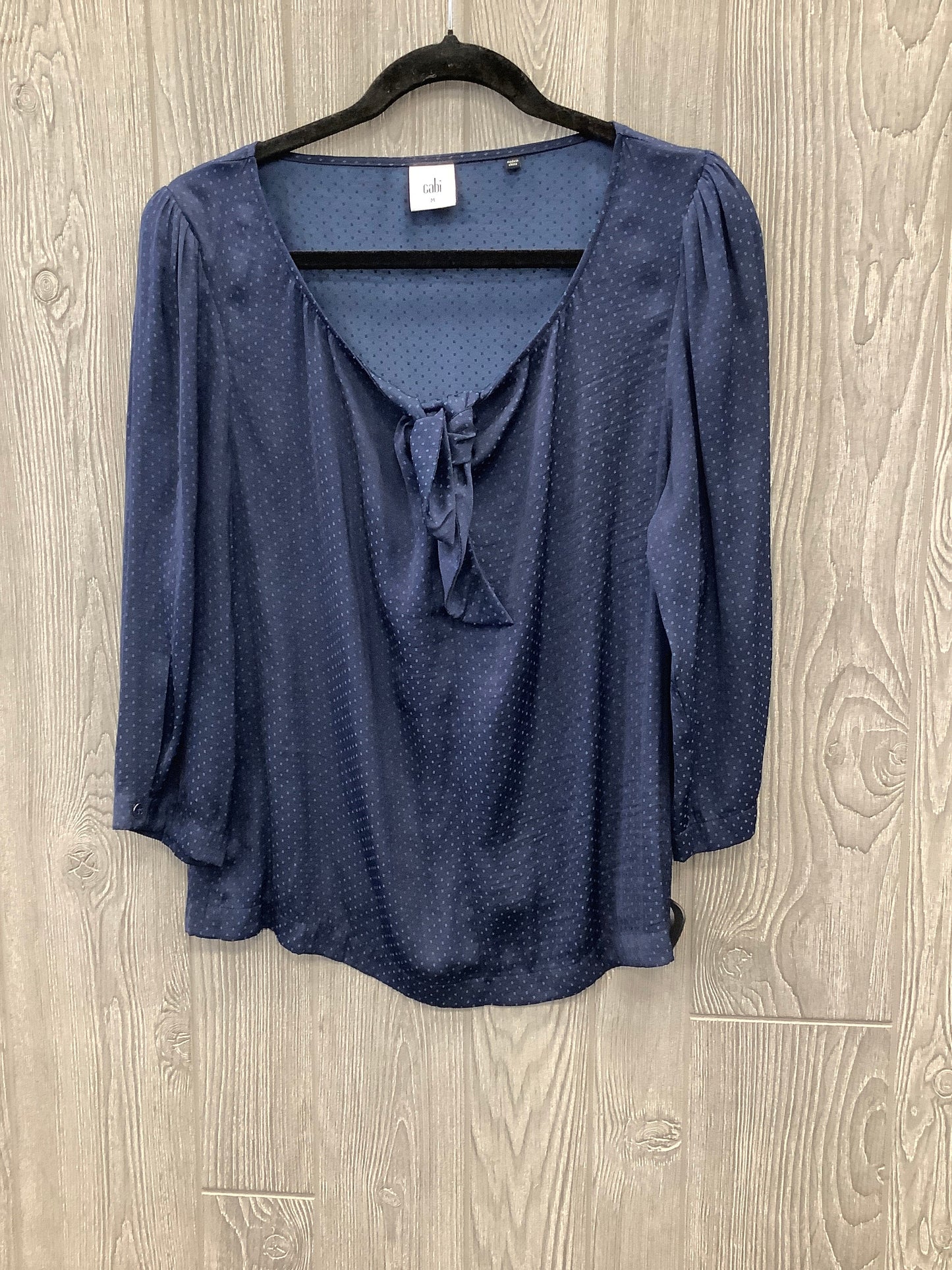 Blouse 3/4 Sleeve By Cabi In Navy, Size: M