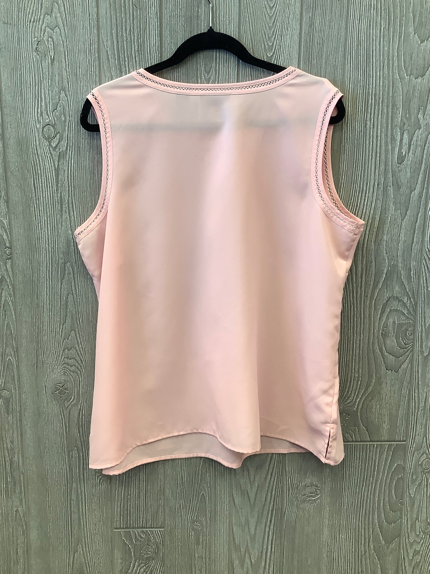 Top Sleeveless By Karen Scott In Pink, Size: 1x