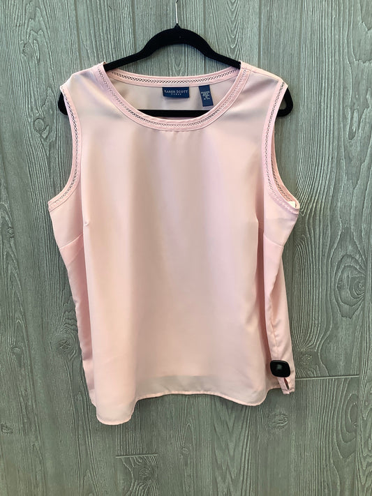 Top Sleeveless By Karen Scott In Pink, Size: 1x