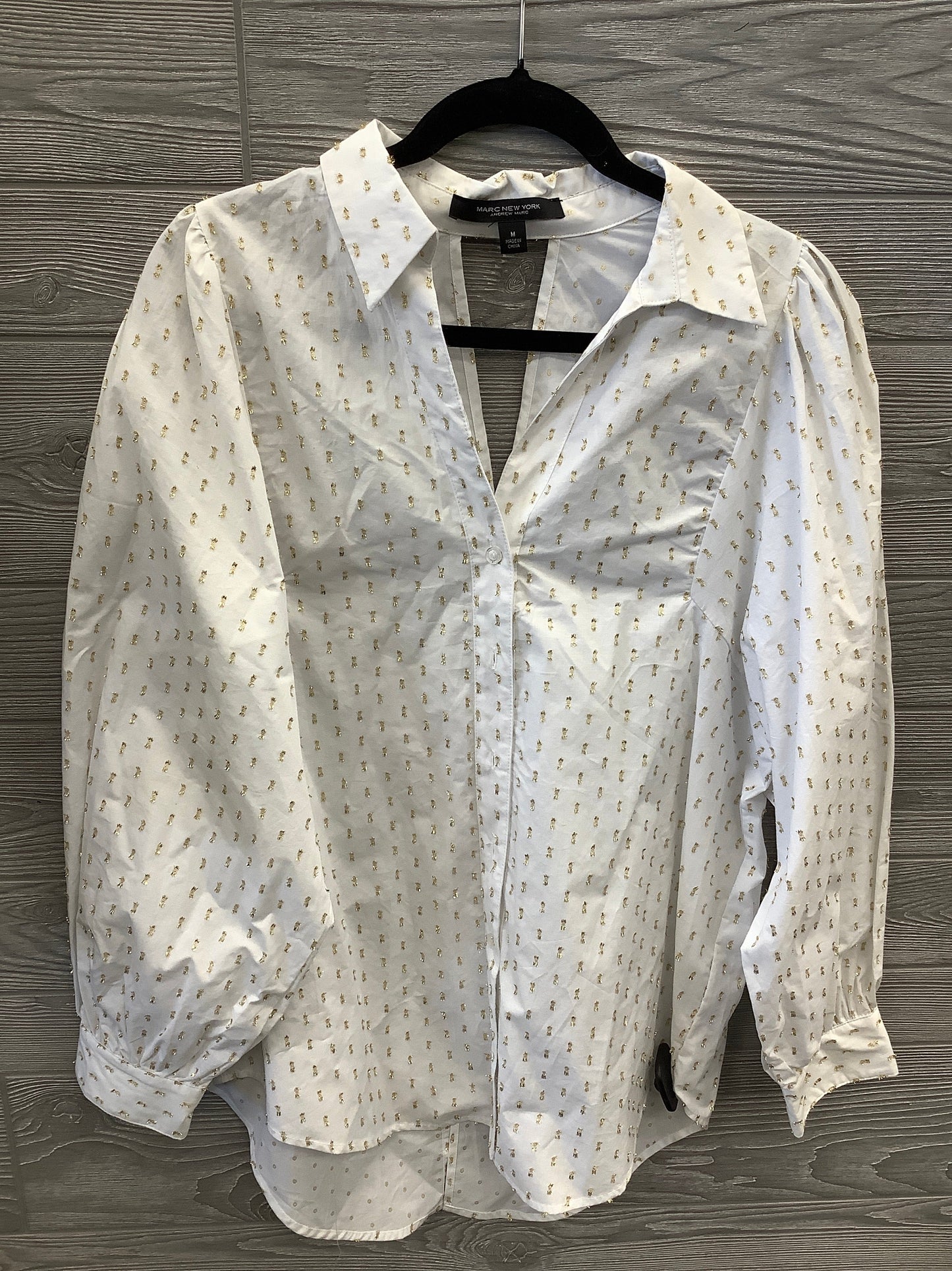 Top Long Sleeve By Marc New York In White, Size: M