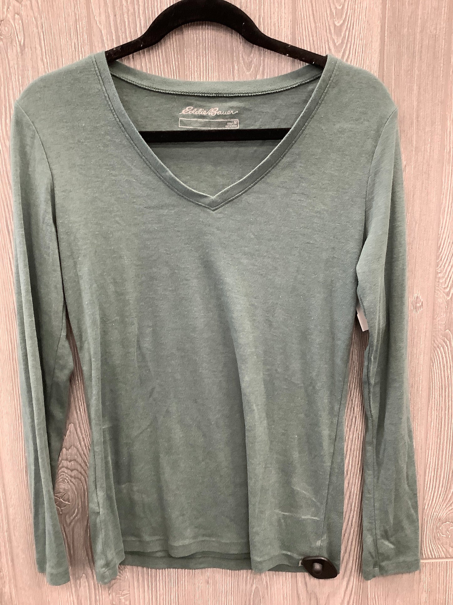 Top Long Sleeve Basic By Eddie Bauer In Green, Size: M