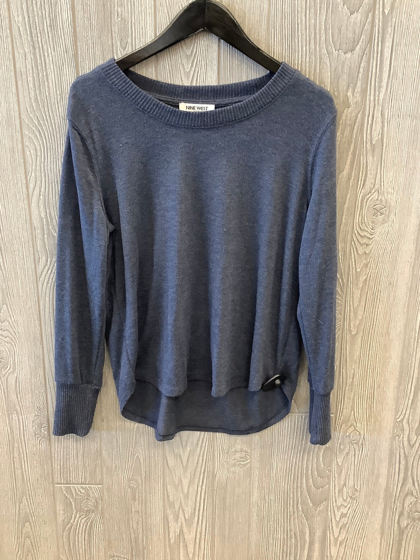 Top Long Sleeve By Nine West In Blue, Size: L