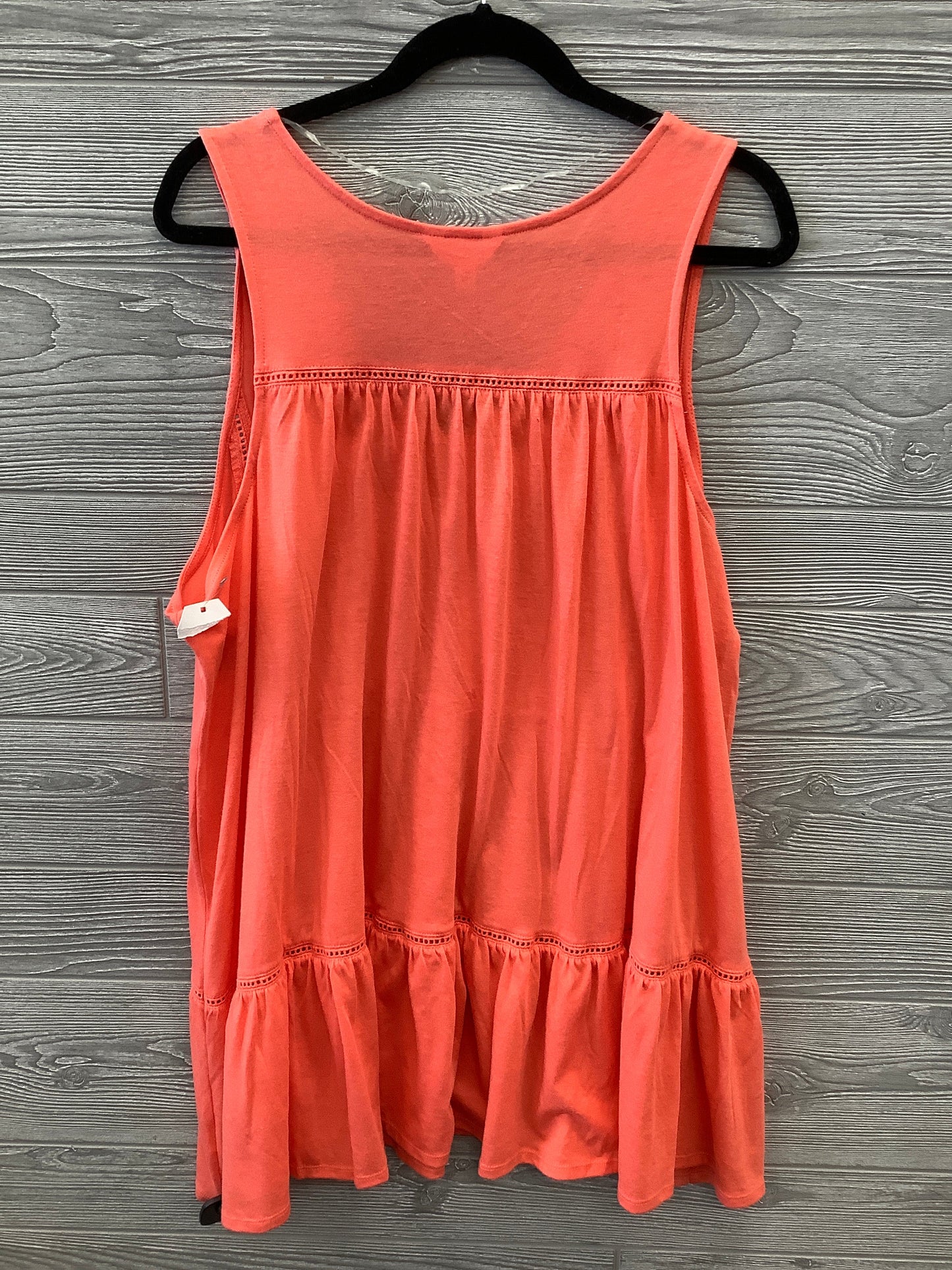 Top Sleeveless By Time And Tru In Orange, Size: 1x