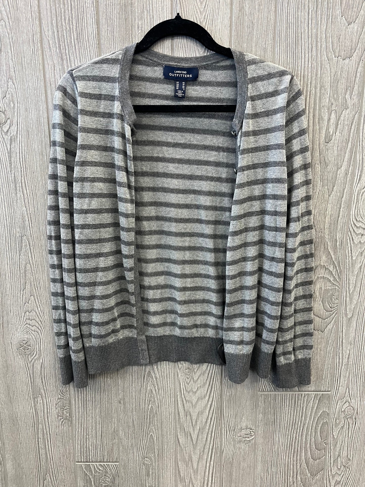 Cardigan By Lands End In Grey, Size: Xs