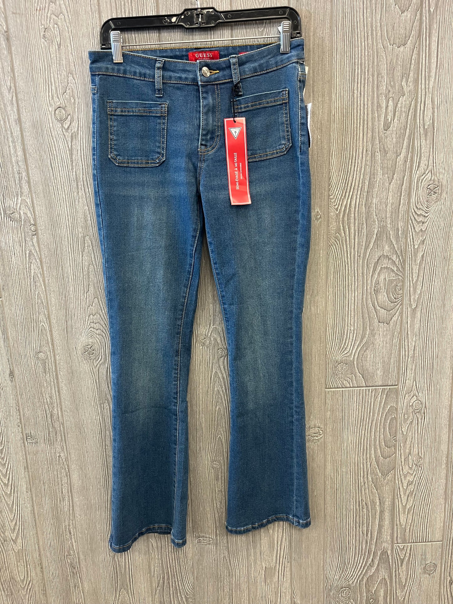 Jeans Boot Cut By Guess In Blue Denim, Size: 4