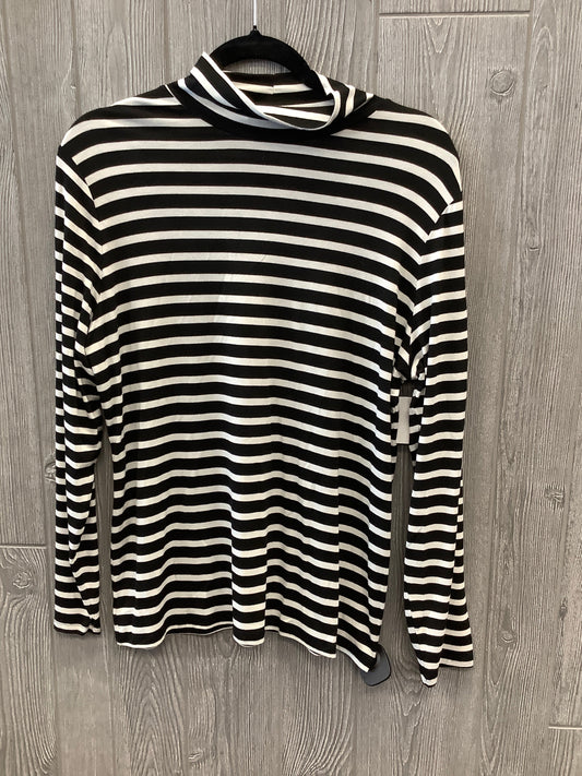 Top Long Sleeve By Style And Company In Striped Pattern, Size: L