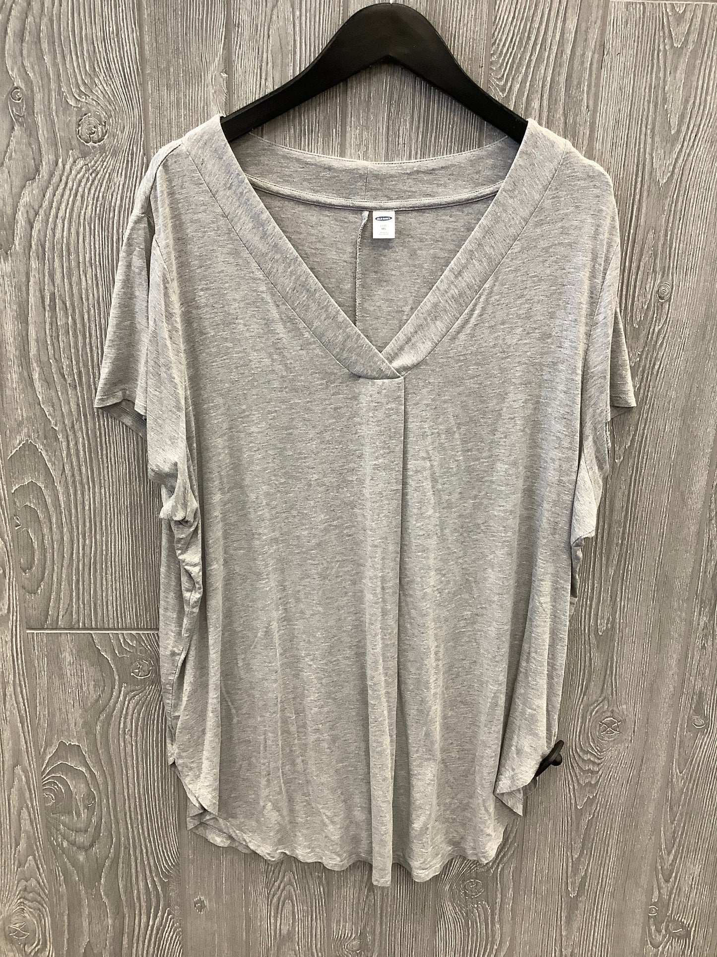 Top Short Sleeve Basic By Old Navy In Grey, Size: 1x