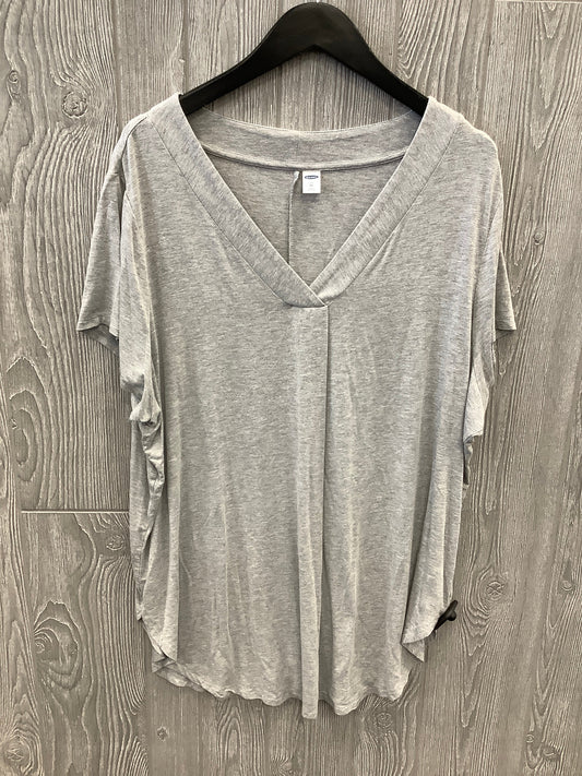 Top Short Sleeve Basic By Old Navy In Grey, Size: 1x