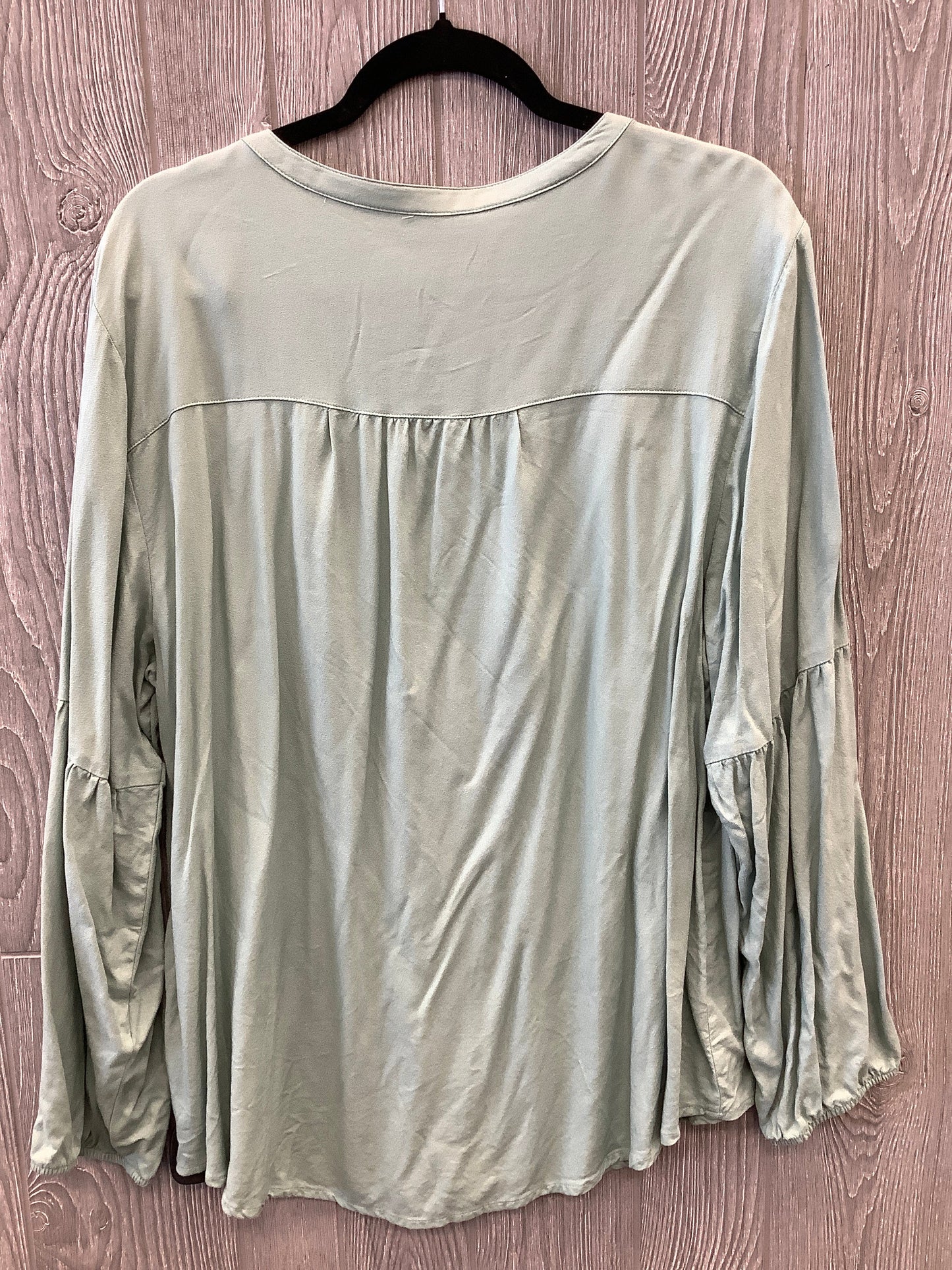 Top Long Sleeve By Sonoma In Green, Size: 2x