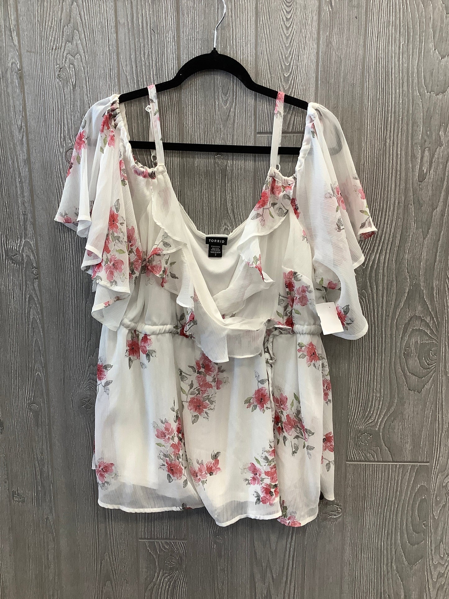 Top Short Sleeve By Torrid In Floral Print, Size: 3x