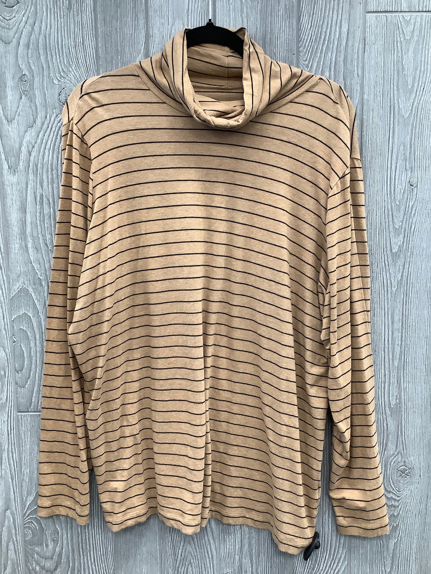 Top Long Sleeve By Lands End In Brown, Size: 2x