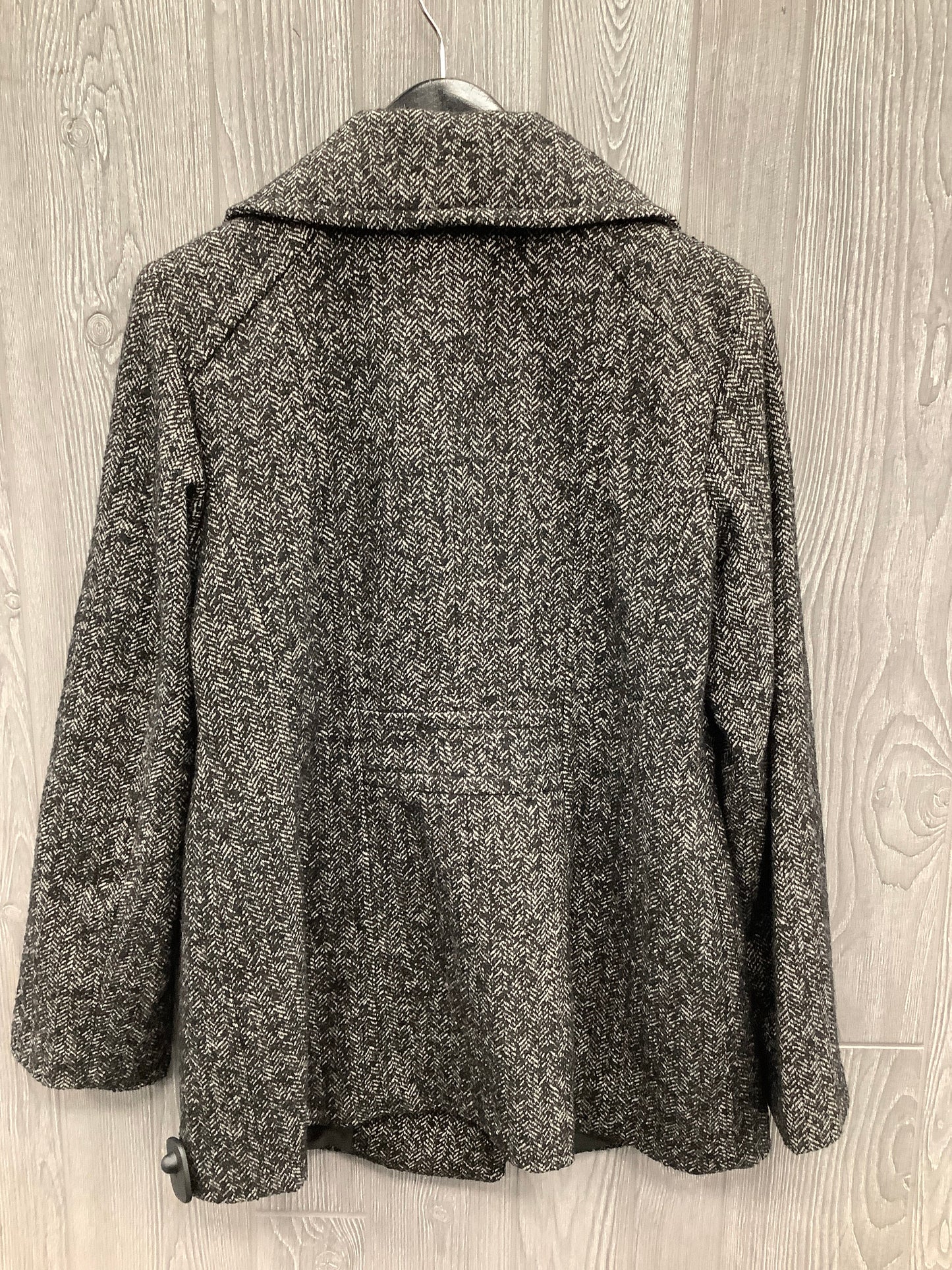 Coat Peacoat By London Fog In Black & Cream, Size: M