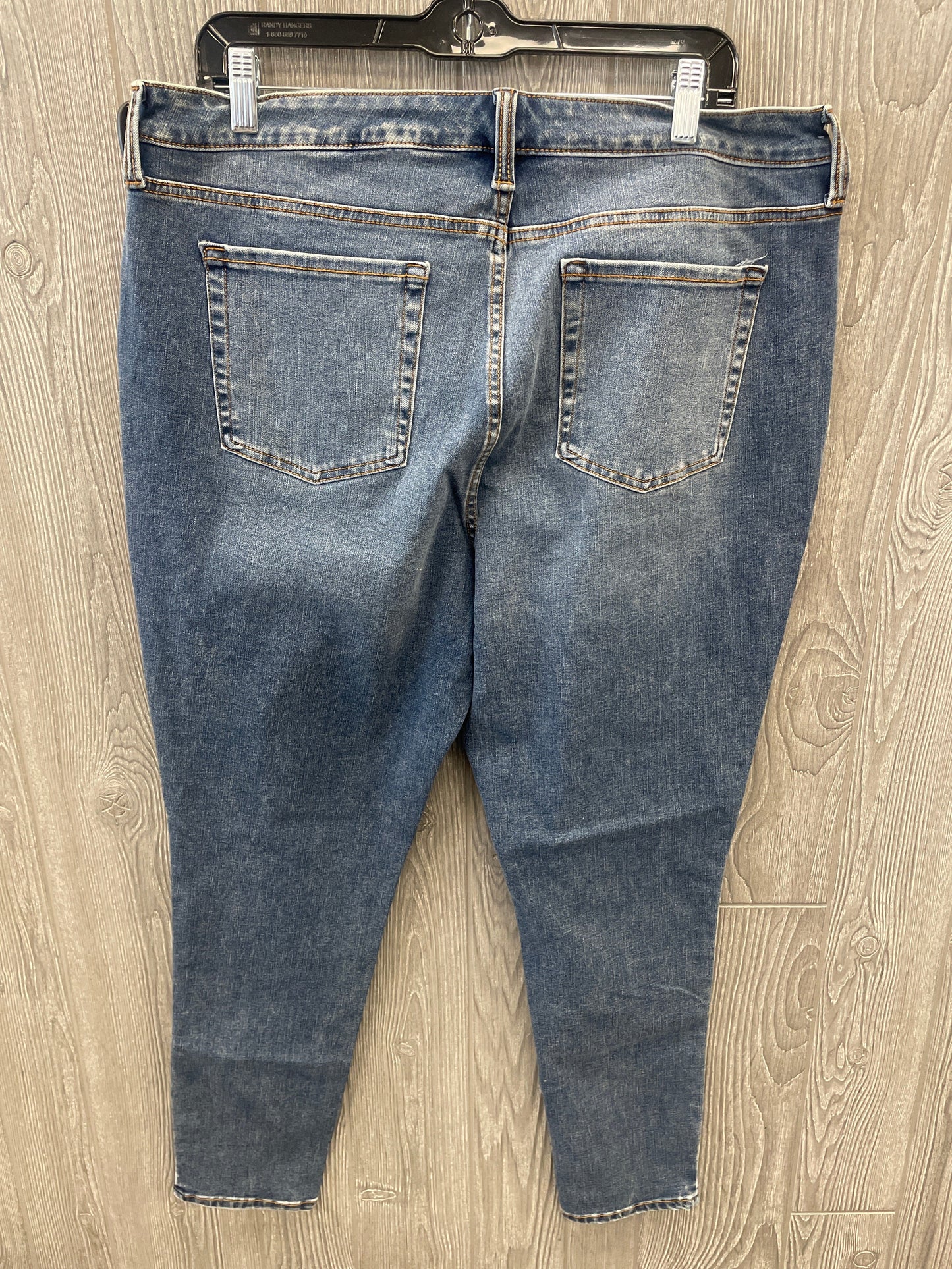 Jeans Skinny By Time And Tru In Blue Denim, Size: 16