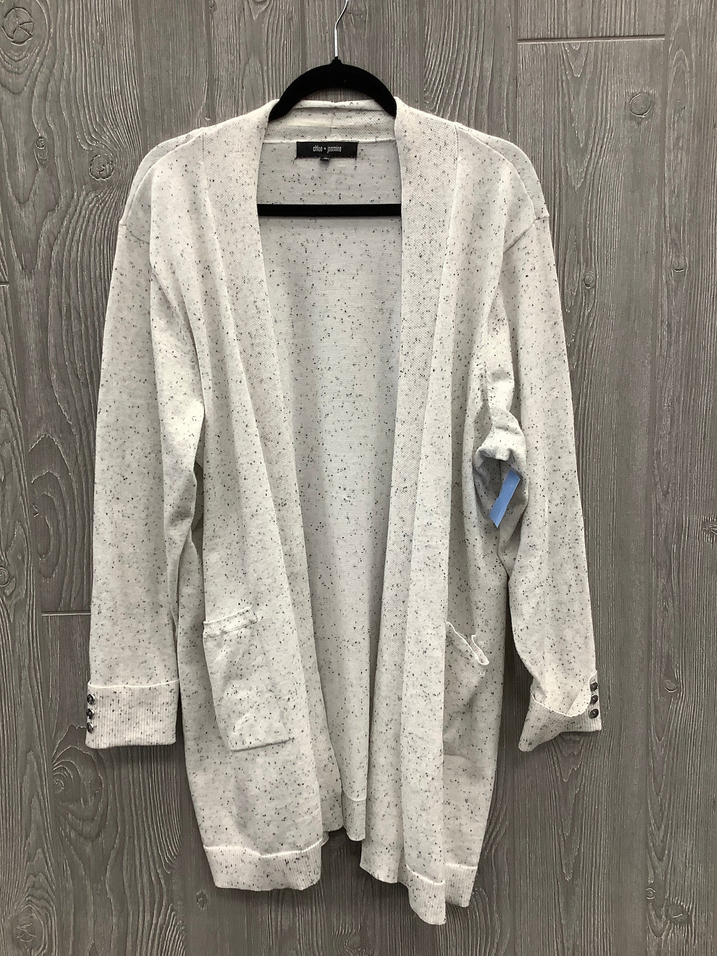 Cardigan By Clothes Mentor In Grey, Size: 1x