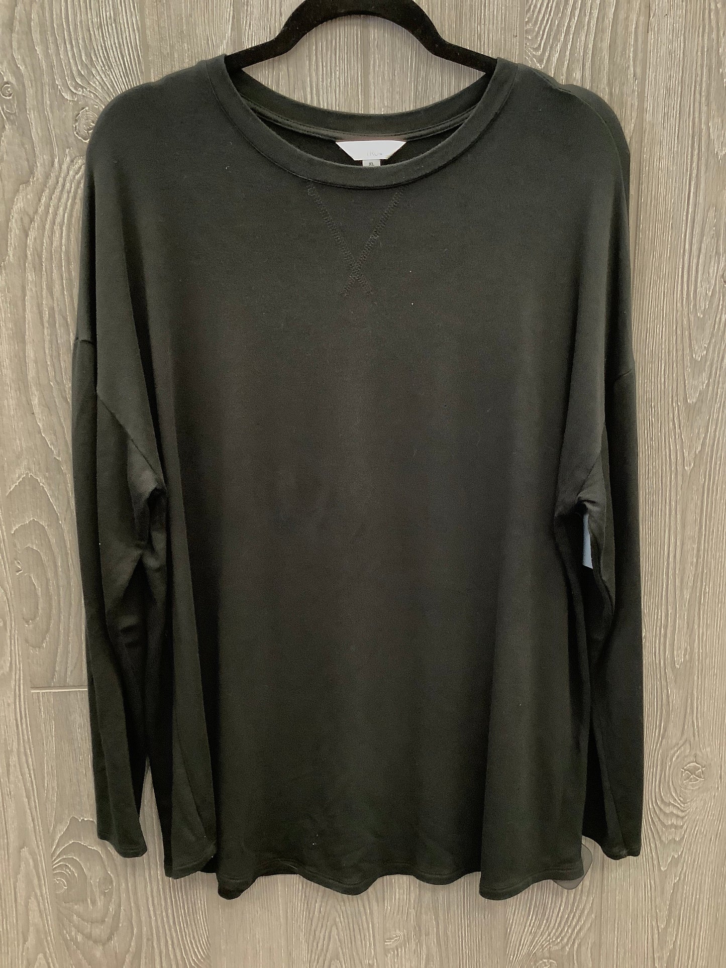 Top Long Sleeve By Time And Tru In Black, Size: Xl