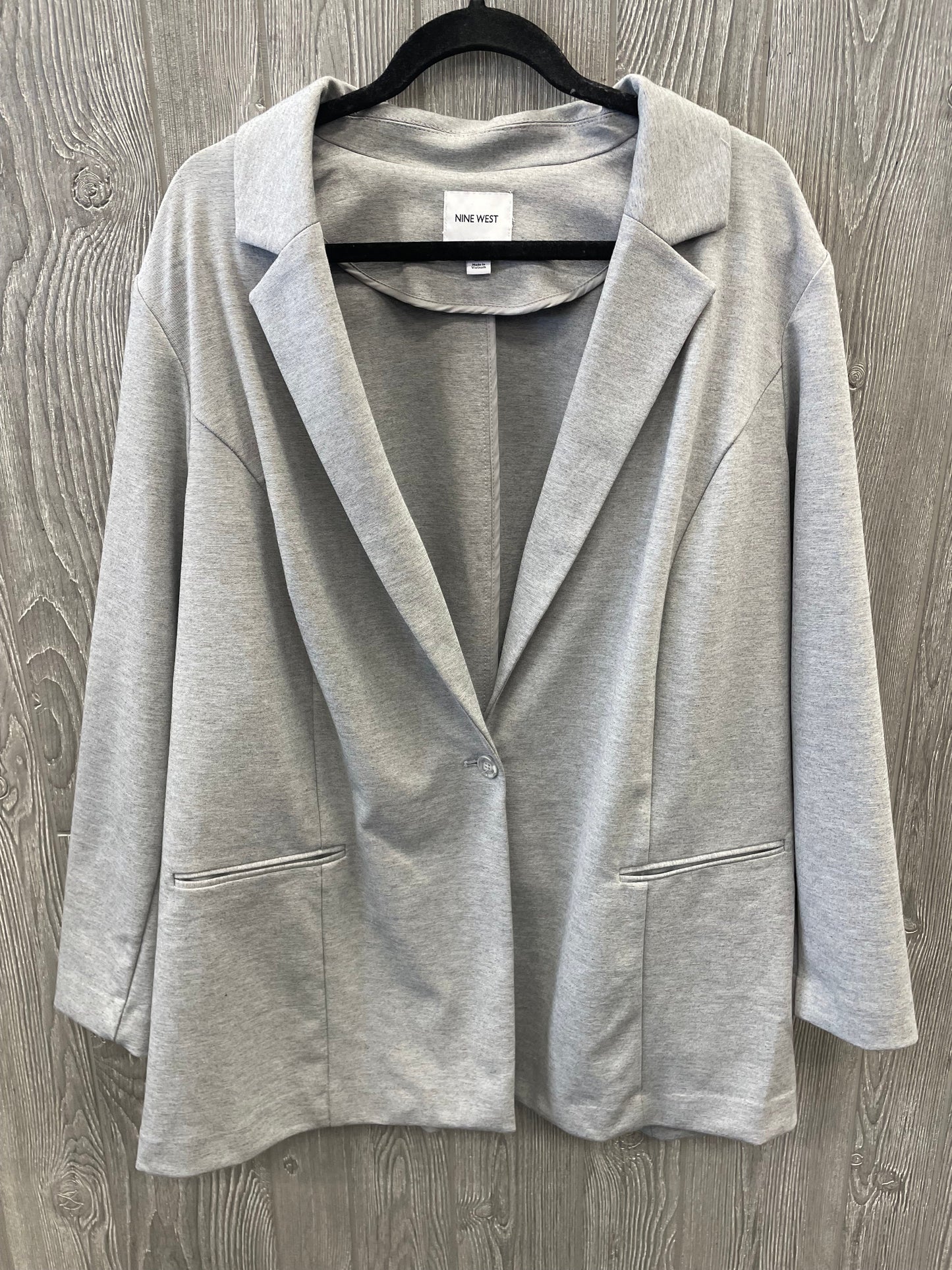 Blazer By Nine West In Grey, Size: 2x