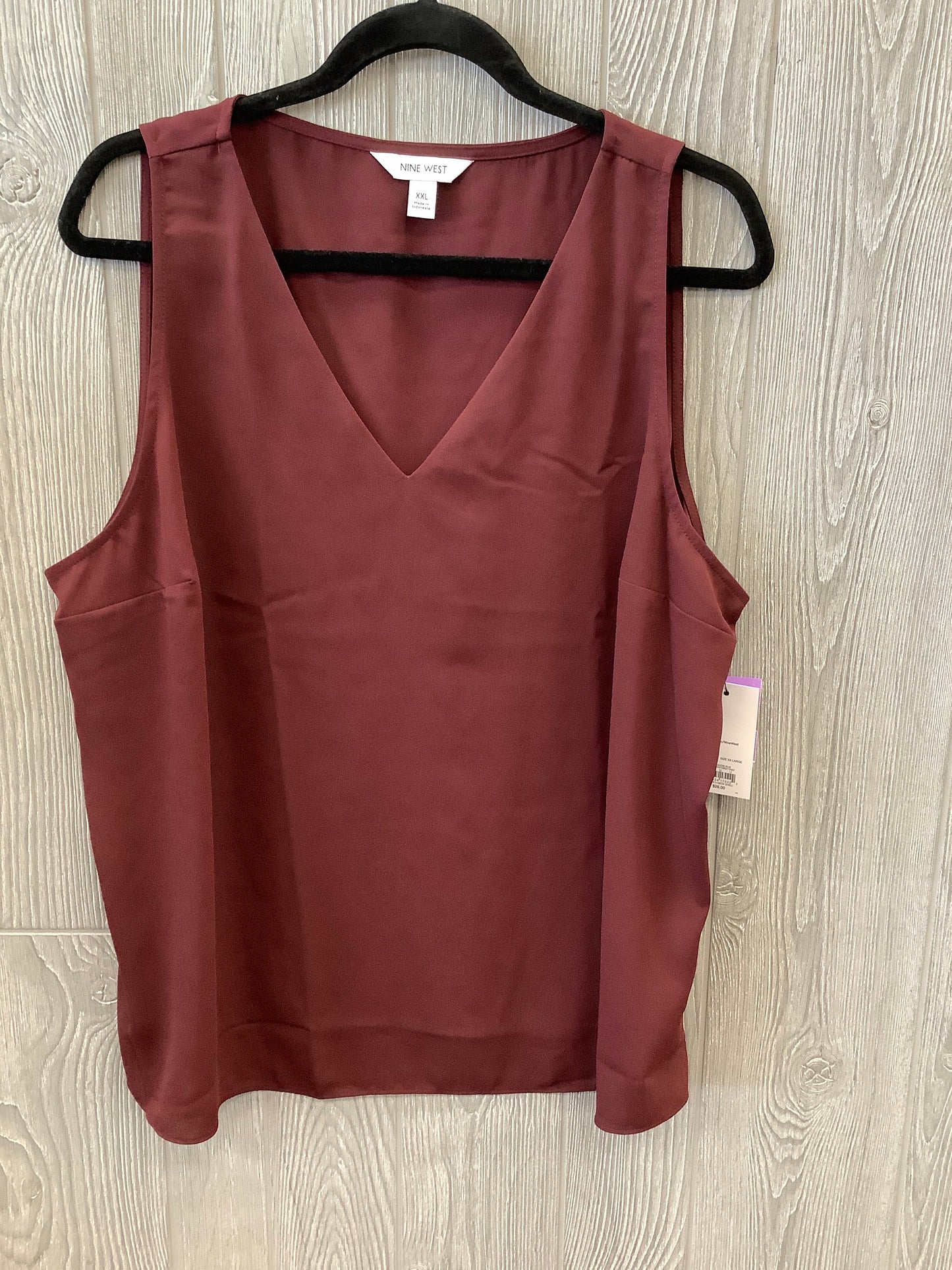 Red Top Sleeveless Nine West, Size Xxl