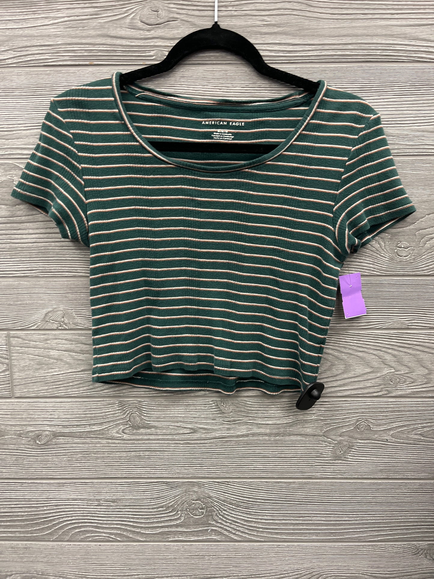 Top Short Sleeve By American Eagle In Green, Size: M