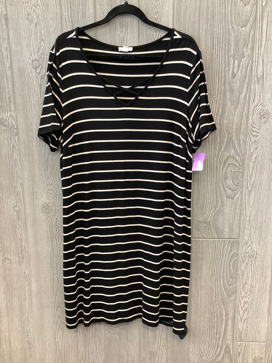 Striped Pattern Dress Casual Short Westport, Size 1x