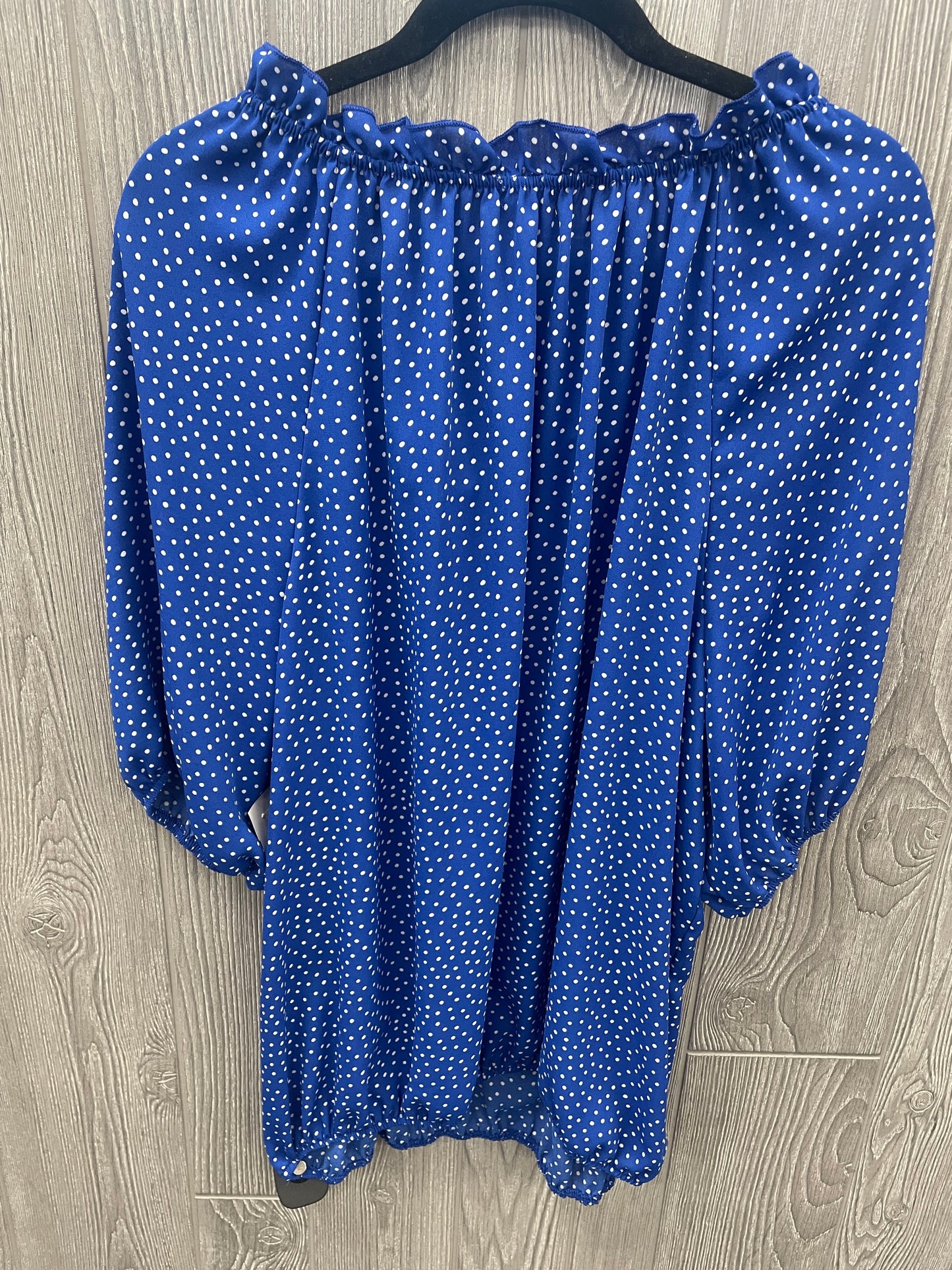 Blue Top Short Sleeve Clothes Mentor, Size 3x