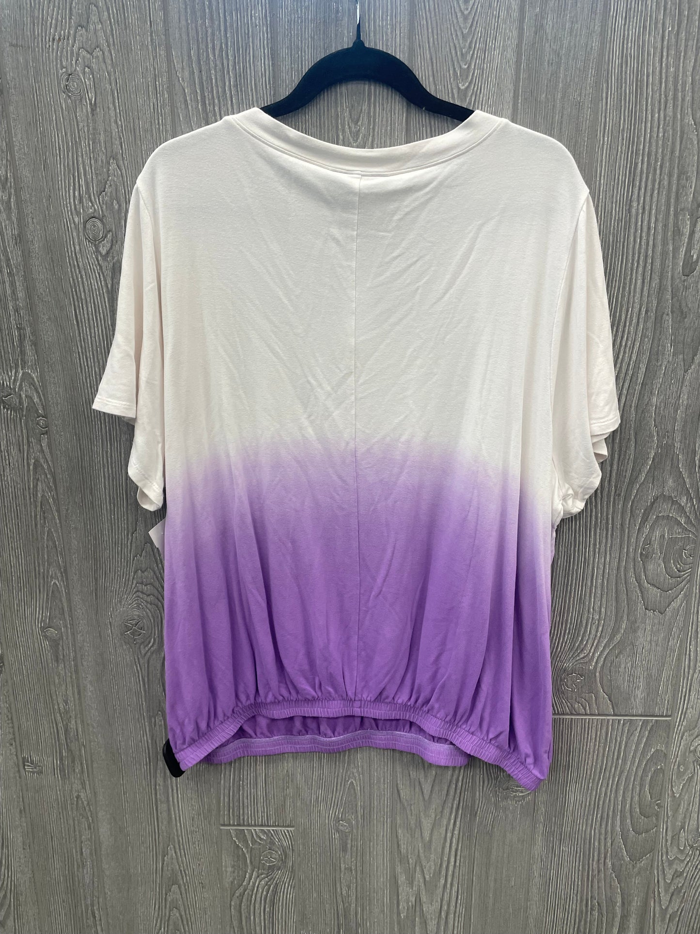 Multi-colored Top Short Sleeve Lane Bryant, Size 3x