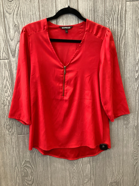 Red Top Long Sleeve Express, Size S