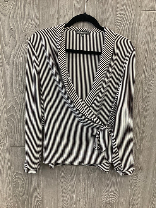 Striped Pattern Top Long Sleeve Adrianna Papell, Size L