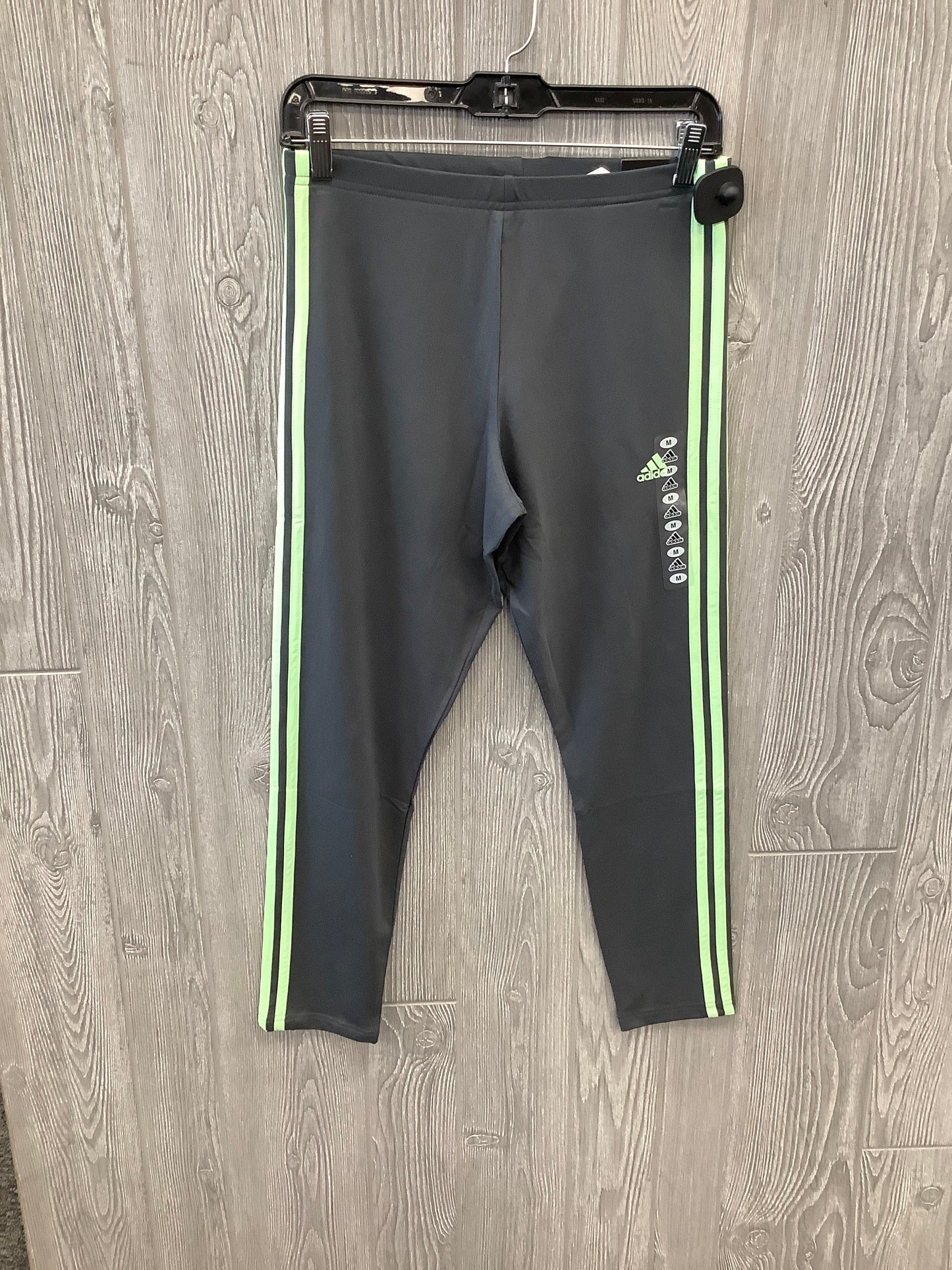 Pants Leggings By Adidas In Grey, Size: M