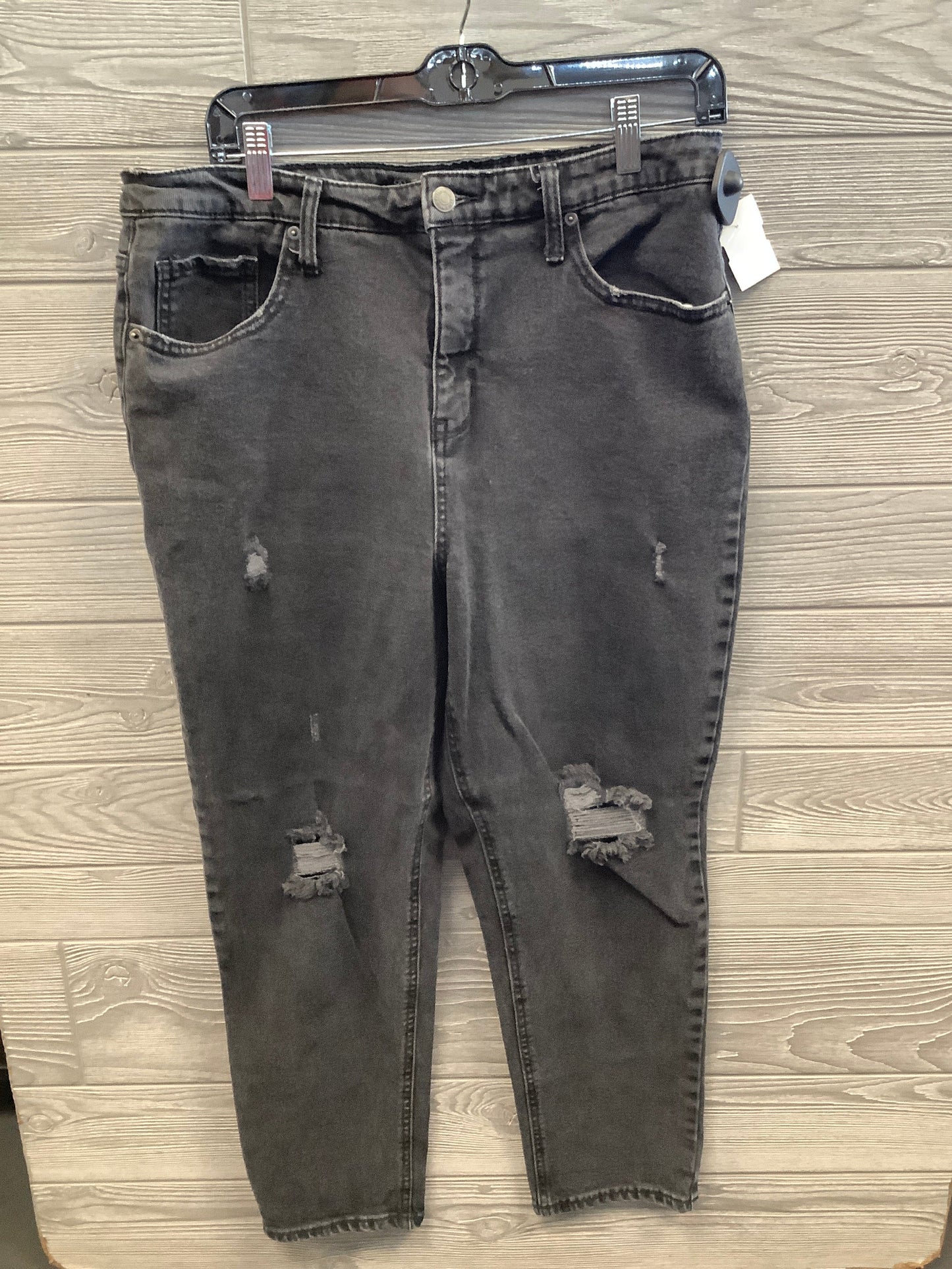 Jeans Straight By Wild Fable In Black Denim, Size: 14