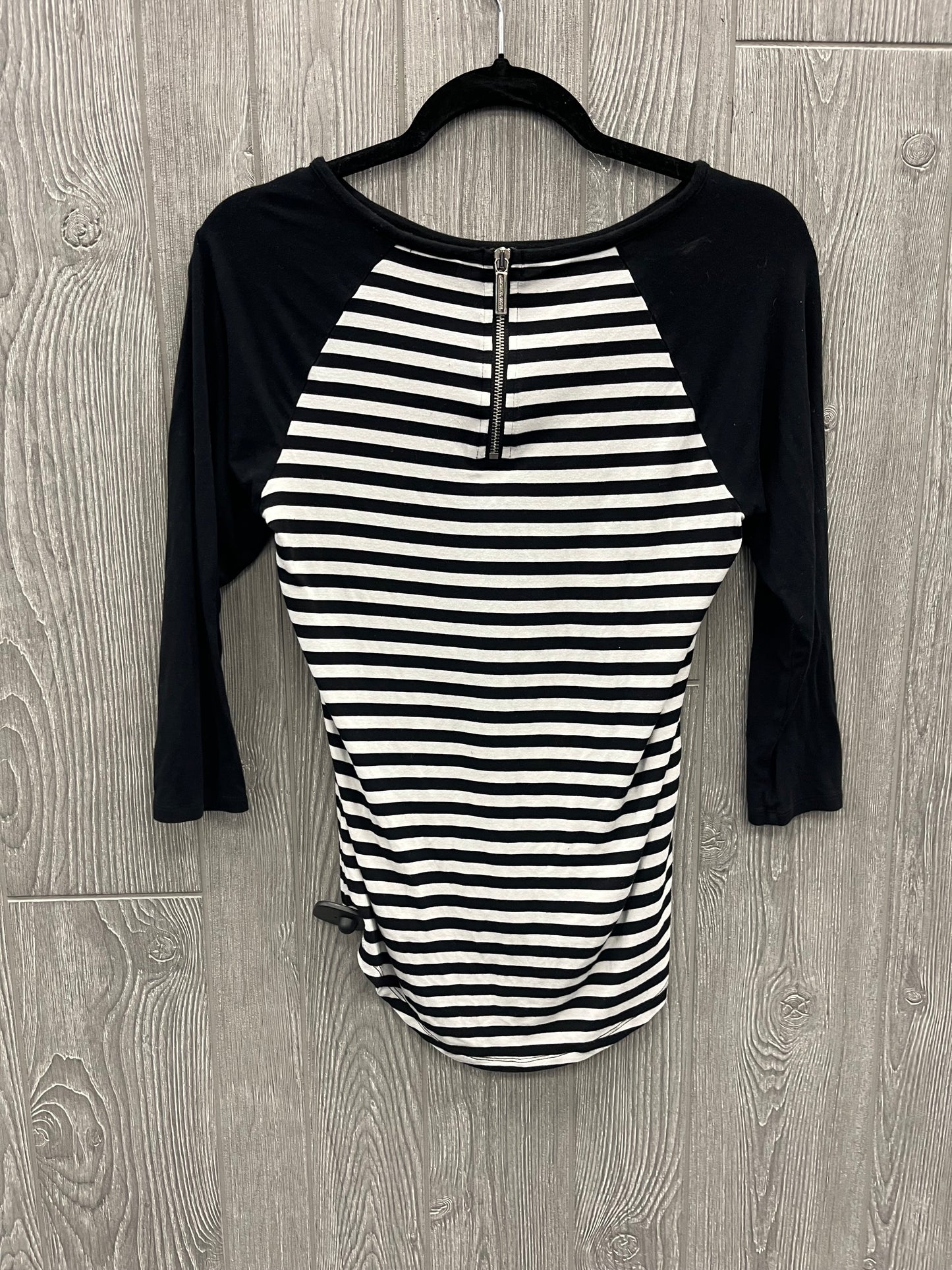 Top Long Sleeve By Michael By Michael Kors In Black & White, Size: S